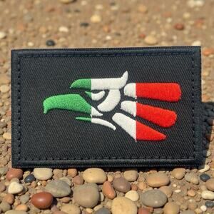 Mexico Flag 3x2 Hoop And Loop Embroidered Patch Badge Mexican Eagle Emblem